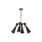 Kuzco Lighting CH574424MBAG Blake 4-Lights 240W Matte Black and Aged Gold Chandelier