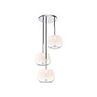 Kuzco Lighting CH57514-CH-OP Samar 3-Lights 180W Chrome and Opal Glass Chandelier