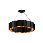 Kuzco Lighting CH58030-BK-GD Akira 7-Lights 420W Black and Gold Chandelier