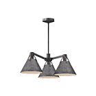 Kuzco Lighting CH584525SL Archer 3-Lights 180W Steel Shade Chandelier