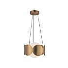 Kuzco Lighting CH59810-BG-OP Ciel 1-Light 60W Brushed Gold and Opal Glass Chandelier