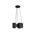 Kuzco Lighting CH59810-BK-OP Ciel 1-Light 60W Black and Opal Glass Chandelier