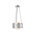 Kuzco Lighting CH59810-CH-OP Ciel 1-Light 60W Chrome and Opal Glass Chandelier