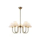 Kuzco Lighting CH610530BGFW Rosemary 5-Lights 200W Brushed Gold and Folded White Chandelier