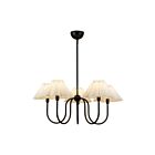 Kuzco Lighting CH610530MBFW Rosemary 5-Lights 200W Matte Black and Folded White Chandelier