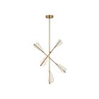 Kuzco Lighting CH62737-BG-LG-UNV Mulberry 67W Brushed Gold and Light Guide LED Chandelier