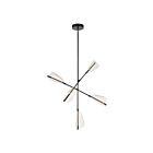 Kuzco Lighting CH62737-BK-LG Mulberry 67W Black and Light Guide LED Chandelier