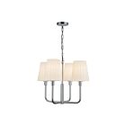 Kuzco Lighting CH628423CHOP Plisse 4-Lights 240W Chrome and Opal Matte Glass Chandelier
