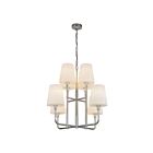 Kuzco Lighting CH628830CHOP Plisse 8-Lights 480W Chrome and Opal Matte Glass Chandelier