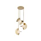 Kuzco Lighting CH65127-MRB-OP-UNV Scorpio 43W Metallic Brass and Opal Glass LED Chandelier