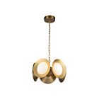 Kuzco Lighting CH77916-BG-OP-UNV Cleo 40W Brushed Gold and Opal Glass LED Chandelier