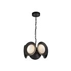 Kuzco Lighting CH77916-BK-OP-UNV Cleo 40W Black and Opal Glass LED Chandelier