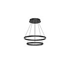 Kuzco Lighting CH87224-BK-UNV-010 Cerchio 87W Black LED Chandelier