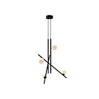 Kuzco Lighting CH89832-BK-GO-UNV Amara 21W Black and Glossy Opal Glass LED Chandelier