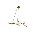 Kuzco Lighting CH89854-BG-GO-UNV Amara 33W Brushed Gold and Glossy Opal Glass LED Chandelier