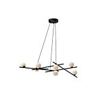 Kuzco Lighting CH89854-BK-GO-UNV Amara 33W Black and Glossy Opal Glass LED Chandelier