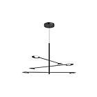 Kuzco Lighting CH90136-BK-UNV Rotaire 43W Black LED Chandelier