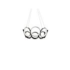 Kuzco Lighting CH94824-BK Oros 78W Black LED Chandelier
