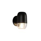Kuzco Lighting EW38504-BK-CL Yara 9W Black and Clear Glass LED Indoor Wall Sconces