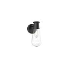 Kuzco Lighting EW464001BKCB Marcel 1-Light 60W Clear Bubble Glass and Textured Black Indoor Wall Sconces