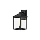 Kuzco Lighting EW552009BKCL Larchmont 1-Light 60W Clear Glass and Textured Black Indoor Wall Sconces