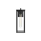 Kuzco Lighting EW652707BKCL Brentwood 1-Light 60W Clear Glass and Textured Black Indoor Wall Sconces
