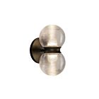 Kuzco Lighting EW77209-BK-CR Peri 11W Black and Clear Ribbed Glass LED Indoor Wall Sconces