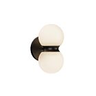 Kuzco Lighting EW77209-BK-OP Peri 11W Black and Opal Glass LED Indoor Wall Sconces