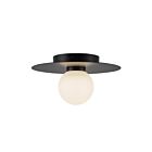 Kuzco Lighting FM15510-BK-UNV Elixir 9W Black LED Flush Mount