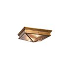 Kuzco Lighting FM332615VBCR Cairo 2-Lights 80W Vintage Brass Flush Mount