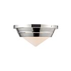 Kuzco Lighting FM348010PNOP Willard 1-Light 60W Polished Nickel Flush Mount