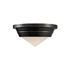 Kuzco Lighting FM348010UBOP Willard 1-Light 60W Polished Nickel Flush Mount
