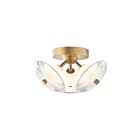 Kuzco Lighting FM417604BGCR-UNV Hera 20W Brushed Gold and Clear LED Flush Mount