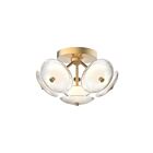 Kuzco Lighting FM417606BGCR-UNV Hera 40W Brushed Gold and Clear LED Flush Mount