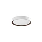 Kuzco Lighting FM43916-WH-WT-5CCT Essex 30W White and Walnut LED Flush Mount