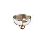 Kuzco Lighting FM461102AG Lancaster 2-Lights 120W Aged Gold Flush Mount