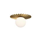 Kuzco Lighting FM501212BGOP Plume 1-Light 60W Brushed Gold Flush Mount