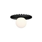 Kuzco Lighting FM501212MBOP Plume 1-Light 60W Matte Black Flush Mount