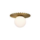 Kuzco Lighting FM501214BGOP Plume 1-Light 60W Brushed Gold Flush Mount