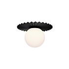 Kuzco Lighting FM501214MBOP Plume 1-Light 60W Matte Black Flush Mount