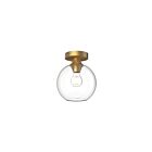 Kuzco Lighting FM506108AGCL Castilla 1-Light 60W Aged Gold Flush Mount