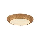 Kuzco Lighting FM511421RA Merida 3-Lights 120W Rattan Flush Mount