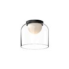 Kuzco Lighting FM52508-BK-CL Cedar 13W Black LED Flush Mount