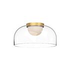 Kuzco Lighting FM52512-BG-CL Cedar 13W Brushed Gold LED Flush Mount