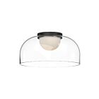 Kuzco Lighting FM52512-BK-CL Cedar 13W Black LED Flush Mount