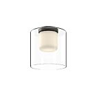 Kuzco Lighting FM53509-BK-CL Birch 13W Black LED Flush Mount