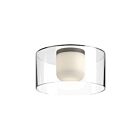 Kuzco Lighting FM53512-BK-CL Birch 13W Black LED Flush Mount