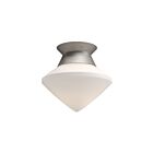 Kuzco Lighting FM537508BNOP Nora 1-Light 60W Brushed Nickel and Opal Flush Mount