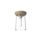 Kuzco Lighting FM542007WHWK Emil 1-Light 60W White and White Oak Flush Mount