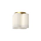 Kuzco Lighting FM54809-BG-OP Clover 13W Brushed Gold and Opal Glass LED Flush Mount